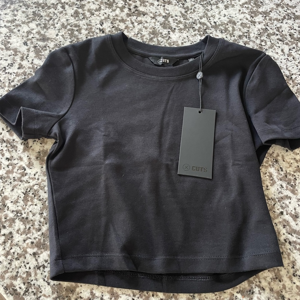 Cuts Black Crop Top NWT